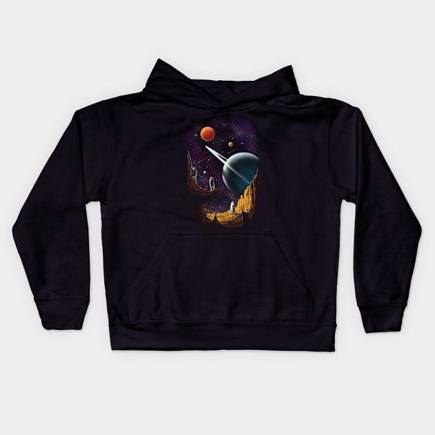 The Visitors Kids Hoodie by flintsky